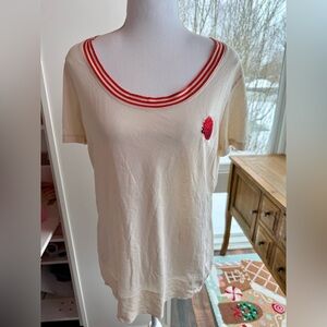 RARE Tory Burch Hedgehog Pima cotton tee